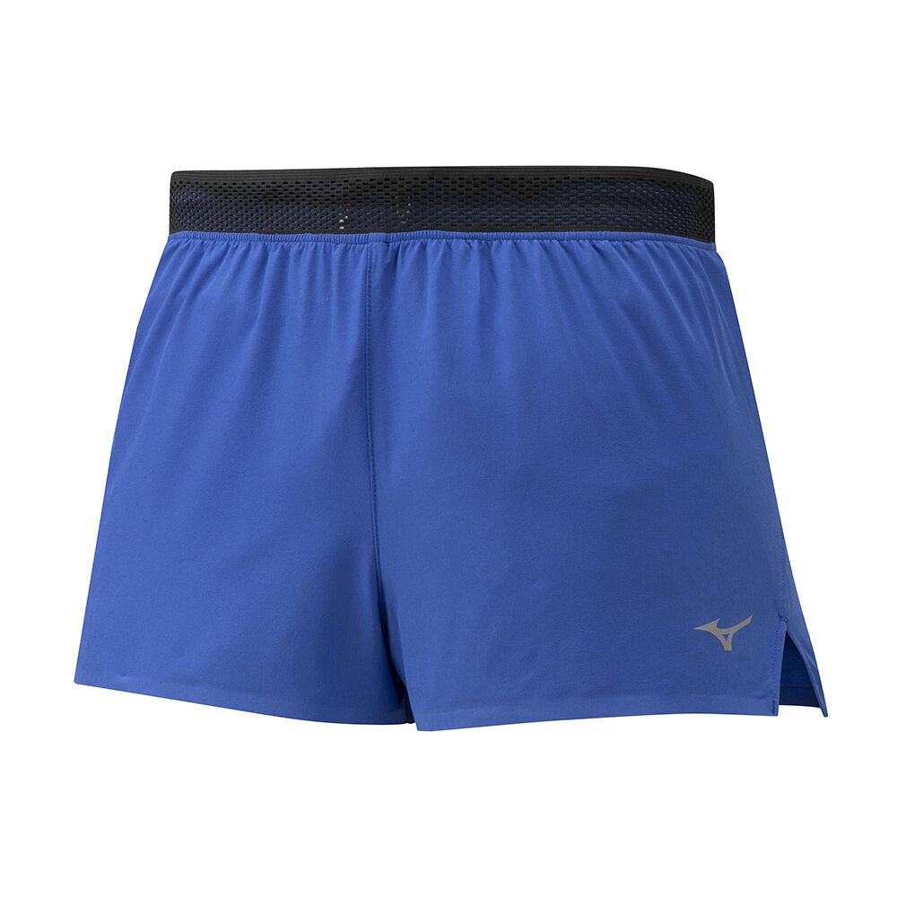 Pantalones Cortos Mizuno Aero Split 1.5 Hombre Azules Outlet SKUY-01326